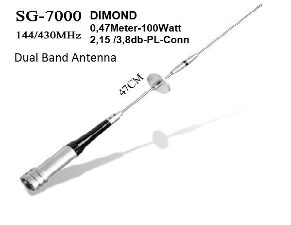 DIMOND SG 7000 Mobil Antenne;( Kan også lev; Med fot for fast montering eller magnetfot; med 4 meter coax/plug+ Pristillegg)
Kr 450,- +Porto;N-Pakken Kr 150,-
Kontakt;odderiks@online.no
