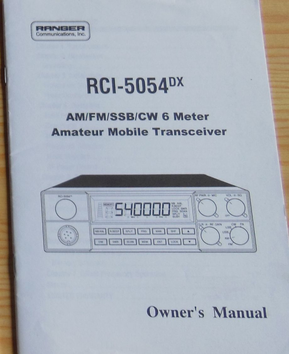 OWNERS-MANUALS-RCI-5054DX; Kr50,-Pr.stk.+Porto.
odderiks@online.no