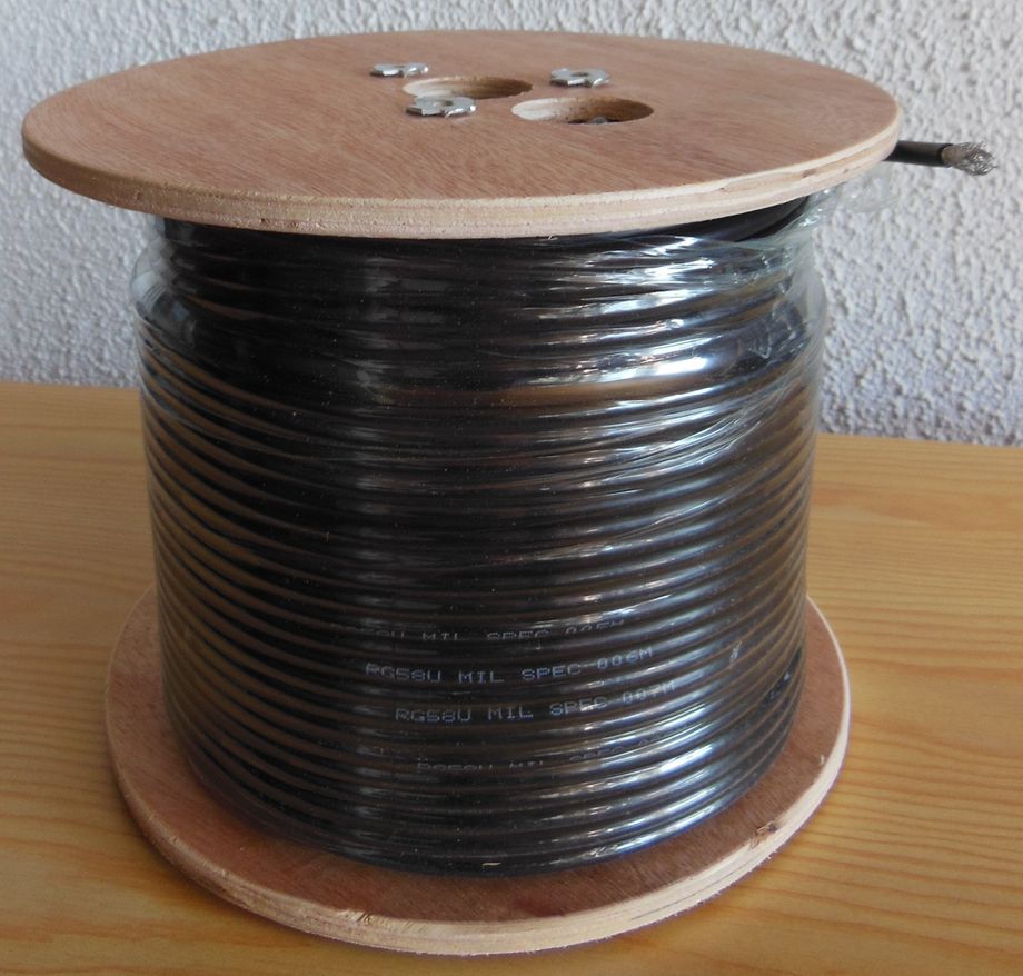 COAX CABLE; RG-58 U/CE-Sort-MIL-Rull a 100meter;Kr1300,-+Porto-Norgespakken;Kr150,-(For Mindre Lengder;Kontakt;odderiks@online.no