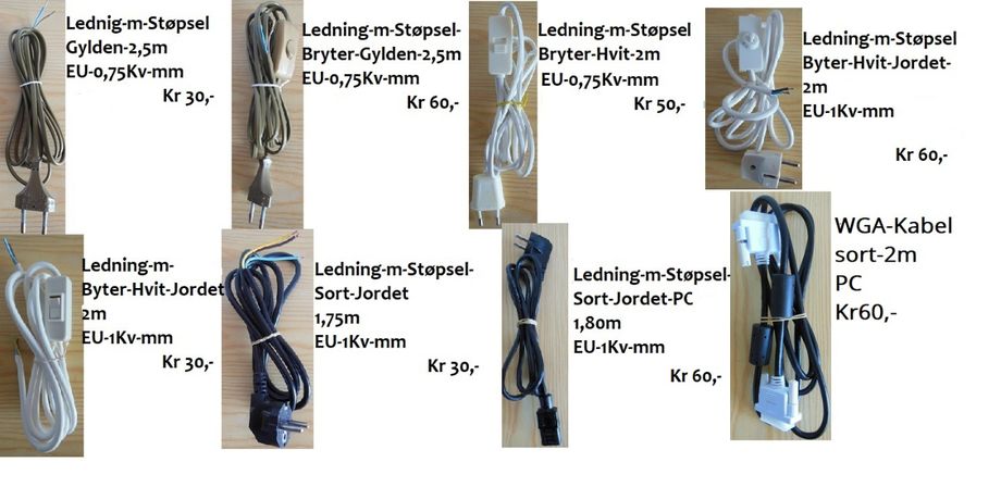 LEDNINGER-M-STØPSEL-BRYTER